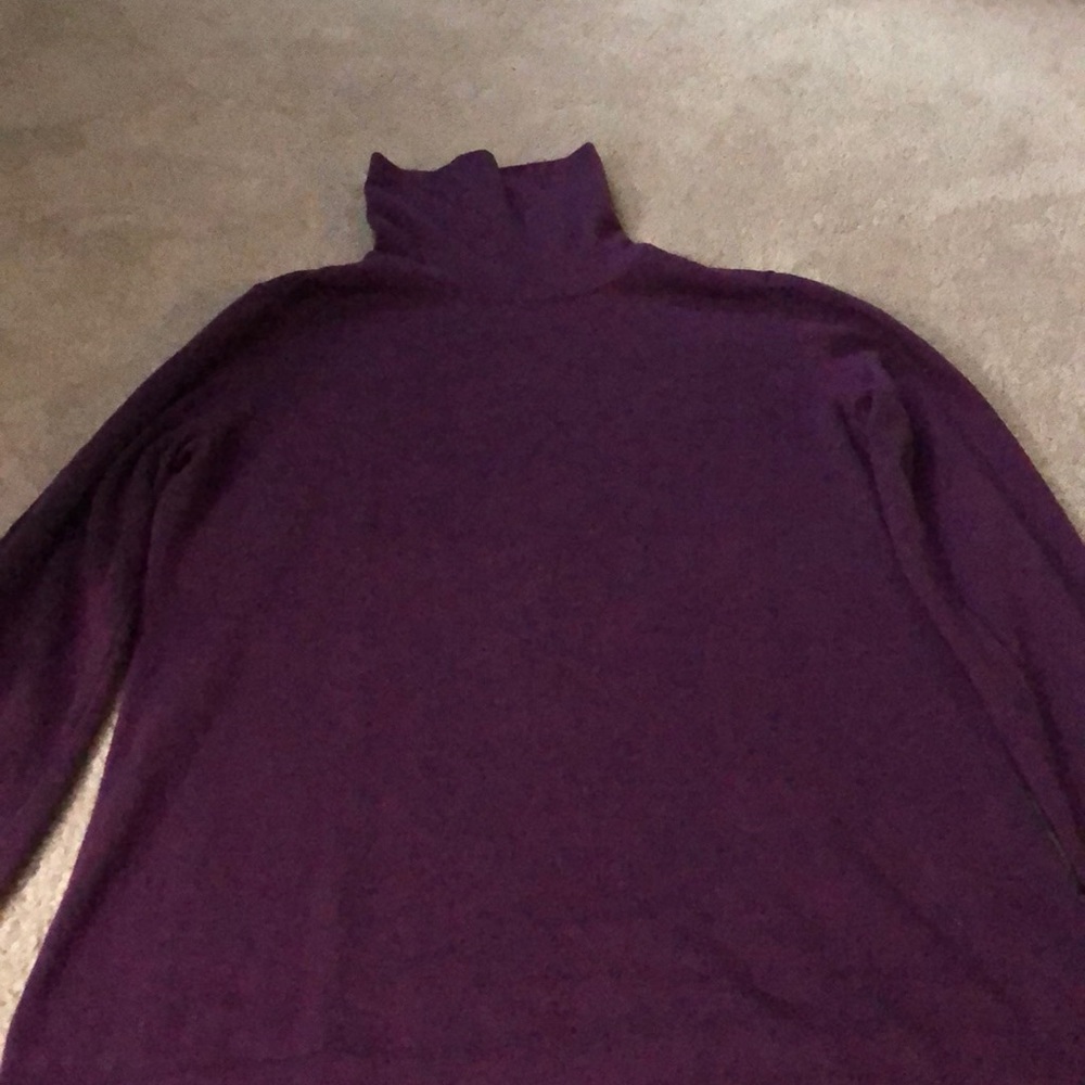 Long Sleeve Purple Turtleneck